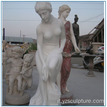 Statue della donna nuda di marmo bianco di alta qualità